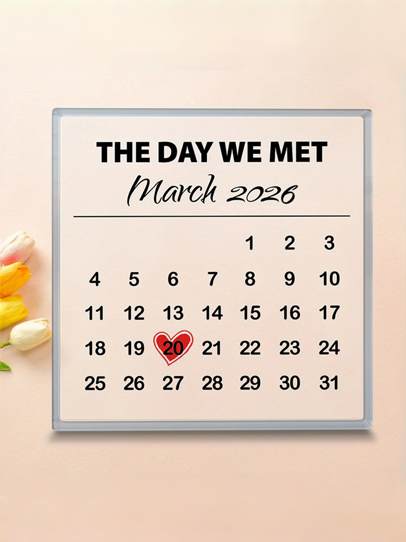 Custom Acrylic Anniversary Date Plaque